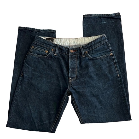 📌 SOLD Hiut Denim Designer Jeans RARE Made in Wales Workr Straight Leg 34x32 - Picture 2 of 16